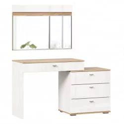 Стол туалетный комбинированный с зеркалом 890 Фиджи 012 Дуб Золотой Белый
