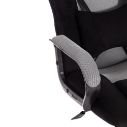 Кресло DRIVER (22) флок/ткань, черный/серый, 35/TW-12