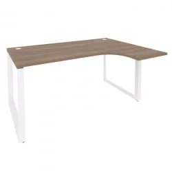 Стол эргономичный правый на О-образном м/к ОНИКС О.МО-СА-4Р Дуб Аризона/Белый / ONIX O.MO-SA-4R