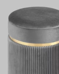 Пуф Миранда с ящиком велюр Серый