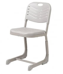 Стул ученический регулируемый пластиковый (рост 3-5) Серый