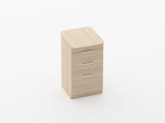 Тумба приставная на 3 ящика Glassy 3.10.15 Орех