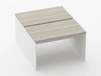 Письменный стол для двоих Deka ЛДСП каркас 75.145.12 Дуб Сантана светлый/Белый