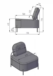Кресло Гаваии (К) Светл серый / Gawaii