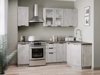 Тумба кухонная 600 с 2 ящиками ЛЮКС (4) Джамис ЛД 296.900.000.037 Белый Белый камень