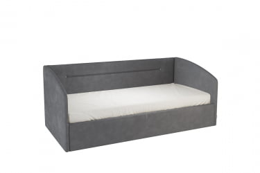 Кровать  0.9 Альба (Софа) КМ.S-16 графит (велюр)