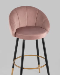 Стул Наоми барный велюр Розовый
