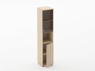 Шкаф высокий со стеклом и нишей Twin 16.16.16Пр Туя