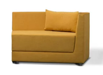 Диван с одноярусной спинкой левый Элемент 2Б1 Желтый
