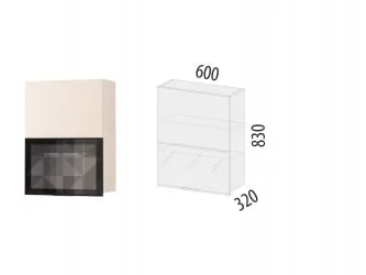 Шкаф-витрина кухонный (лев/прав) Дакота 103.15