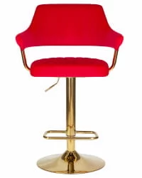 Стул барный ДОБРИН CХАРЛЙ ГОЛД Красный велюр МДЖ9-45 / DOBRIN CHARLY GOLD MJ9-45