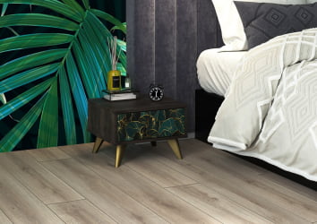 Тумба прикроватная Фьюжн ТМ-004 АРТ Угольный камень/TROPICAL