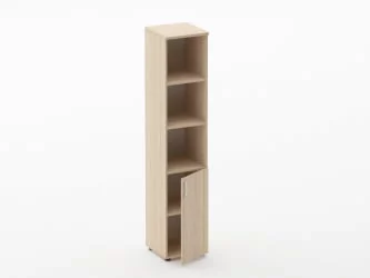 Шкаф высокий полуоткрытый Glassy 6.19.12Пр Дуб молочный