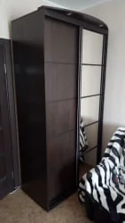 Шкаф-купе в коридор Акцент-Квадро Д 1200х600  Венге/Бронза