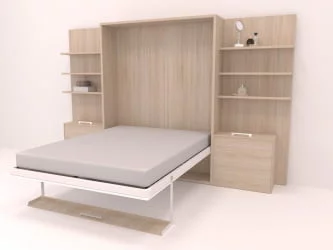 Кровать-трансформер Смарт 1 откидная с полками К 1600 Венге