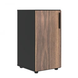 Шкаф-колонка с глухой малой дверью (левый) VELION VENEER VRLCS 40.1 L Американский орех Яшма черная