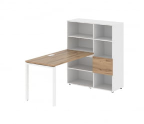 Рабочая станция EDIS EURST 1113 Дуб Денвер светлый Белый Белый