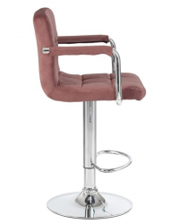 Стул барный DOBRIN KRUGER ARM (пудрово-розовый велюр (MJ9-32)) 2 шт
