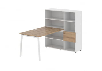 Рабочая станция ЕДИС ЕЛРСТ 1213 Дуб Денвер светлый Белый Белый / EDIS ELRST