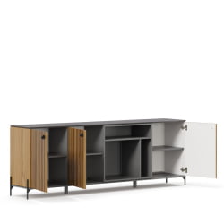 Комод Элиот ЛД 414.070.000 Оникс Серый/Орех фактурный