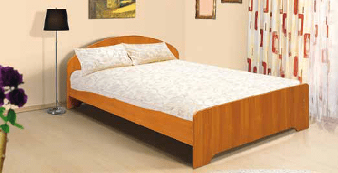 Кровать 1200 х 2000 с низкой ножной спинкой Ясень шимо светлый