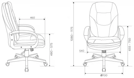 Кресло руководителя Бюрократ CХ-868Н Фабриc серый Алфа 44 / CH-868N Fabric Alfa