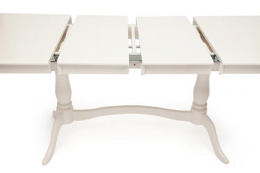 Стол раскладной Siena ( SA-T6EX2L ) дерево гевея/мдф, 150+35+35х80х75см, ivory white (слоновая кость 2-5)