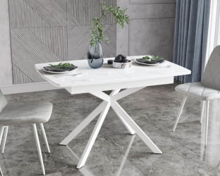 Обеденный стол Орфей 46 Белый шпон