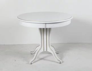 Стол из массива дерева Орион-5 (d1000) тон 1 с золотой патиной