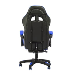 Кресло 1206 KINGQUEEN цвет черный/синий с массажем 1206-black-blue-mass