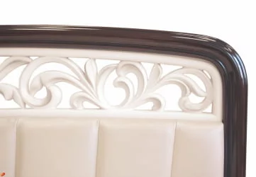 Кровать 140*200 Катрин 92.02 Дуб венге Белый песок Санчо крем