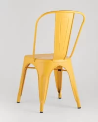 Стул TOLIX с высокой спинкой Желтый глянцевый