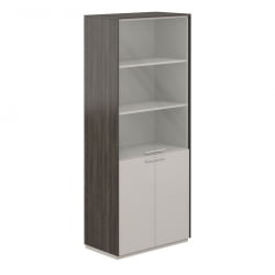 Шкаф высокий Атлас НЗ-0331.БТ.ГС Бренсон Трюфель Серый камень / Atlas NZ-0331.BT.GS