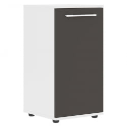 Шкаф колонка с глухой малой дверью ЕДИС ЕЛCС 42.1 Мокко Белый Белый / EDIS ELCS
