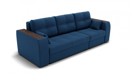 Диван Сенатор-2 НПБ угол левый/правый (ЗР) Цвет фасада: Синий; Тип: Левый/правый; Материал фасада: Металл/Велюр