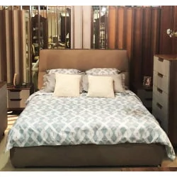 Кровать с мягким изголовьем 1.8 Сканди Жемчужно-белый