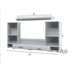 Шкаф-стенка в гостиную Домино L2800 Белый глянец