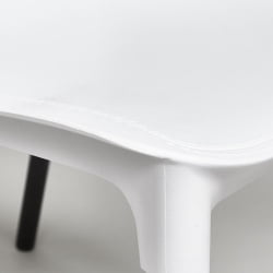 Стул GENIUS (mod 75) металл/пластик, 46x56x84cм, белый/черные ножки