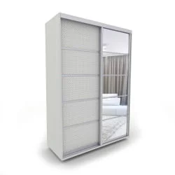 Шкаф-купе 2-х дверный Акцент-Квадро КВ 1600х600 Выбеленное дерево