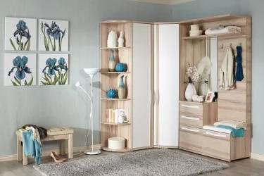 Вешалка комбинированная с зеркалом Марта ЛД 124.110.000 Белый Дезира Эш