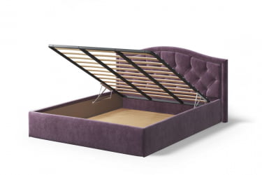 Кровать Стелла, 1200*2000 мм, велюр NEO 17, фиолетовый