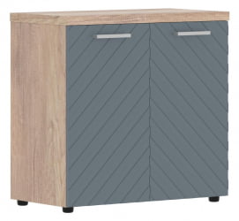 Шкаф с глухими малыми дверьми и топом Torr LUX TLLC 85.1 Дуб Каньон Серо-голубой
