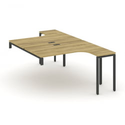 Рабочая станция-надставка на опорные тумбы CОНCЕПТ CН.ДСАН-004 Дуб Винченцо Антрацит / CONCEPT CN.DSAN-004