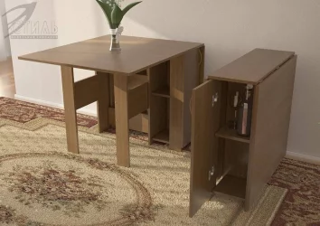 Стол-книжка №2 с баром Дуб Сонома светлый