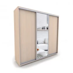 Шкаф-купе 3-х дверный Акцент-Сим ДЗ 2100х600 Дуб молочный