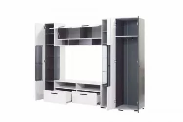 Шкаф-стенка в гостиную Атлант Ясень Анкор Светлый Ясень Анкор Темный