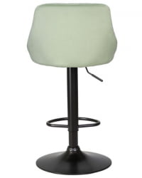 Стул барный ДОБРИН ЛОГАН БЛАCК (мятный велюр (МДЖ9-87)) 2 шт / DOBRIN LOGAN BLACK (MJ9-87))