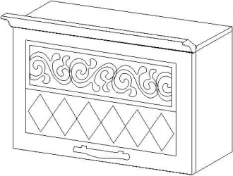 Шкаф над вытяжкой Тиффани 19.12