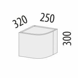 Антресоль торцевая (лев/прав) Дакота 103.107