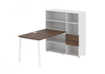 Рабочая станция ЕДИС ЕЛРСТ 1213 Дуб Денвер темный Белый Белый / EDIS ELRST